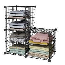 키밍 조립식 간이옷장 수납 선반 정리함 H3257, 1열 4단+2단