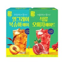 녹차원 얼그레이 복숭아 15T+석류오미자 에이드 15T, 단품, 단품