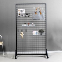 매장 메쉬방 철망 스탠드 디스플레이 학교 안전망, 화이트 100 x 120(후크40개 포함)