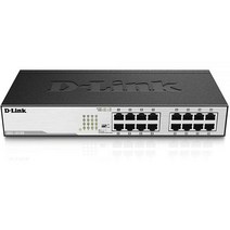D-Link 이더넷 스위치 16 포트 기가비트 언매니지드 팬리스 네트워크 허브 데스크탑 또는 랙 장착 가능 (DGS-1016D), 16-Port Gigabit