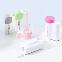 특허 휴대케이스 2종 간편 휴대 디스펜서 업소용물티슈 압축티슈 무방부제 1센트코인 티슈, 비데 코인물티슈 300매