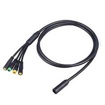 독일 직구 Bafang 1T4를 위한 vap26 케이블 전기 자전거 검정 중앙 드라이브 모터 배선 마구 자전거-18731, 검은 색