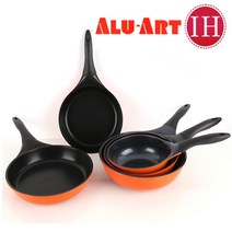 ALU-ART 국산알루아트 IH세라믹후라이팬 인덕션겸용 티타늄코팅 볶음팬 튀김팬, 1개, 알루아트 세라믹후라이팬(24cm)
