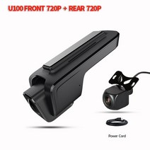 차량용 블랙박스 SAMEUO U100 대시 캠 전면 및 ADAS 720P USB 자동차 DVR 안 드 카메라 비디오 레코더 네비, 01 Font 720P Rear 720P_03 32G
