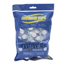 100PCS 일회용 압축 타월 태블릿 캡슐 수건 여행 캠핑, 하나, 하얀