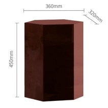 스탠딩테이블 이동식테이블 사이드테이블 침대테이블 이탈리아 디자인 육각형 사이드 현, 3.High