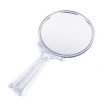 대형 장미꽃 손거울 핸드 미러 미용 화장 휴대용 거울, 기본