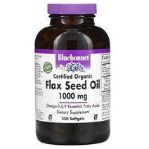 블루보넷 뉴트리션 오가닉 아마씨 오일 오메가 3 6 9 1000mg 소프트젤 250정, 1개