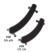 바이올린줄 케이스 입문용 폭스 1/2 조정 가능한 바이올린 숄더 레스트 블랙 소프트 패드 부품 플라스틱, 한개옵션0