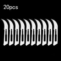 카빙나이프 20pcs 블레이드 스테인레스 스틸 조각 나이프 블레이드 금속 블레이드 나무 조각 나이프 블레이드 교체 surg-ical 메스 공예, 협력사, 12