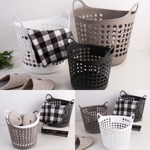 TWKL 소프트 다용도 빨래 바구니, L-화이트