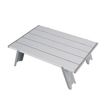 폴딩 백패킹 캠핑 롤테이블 미니테이블 알루미늄 경량 접이식, 실버RA-S