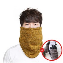 인콘트로 겨울 방한 기모 멜란지 니트 넥워머 목도리
