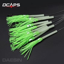 디캡스 캡스 꼴뚜기 갈치바늘 갈치묶음바늘 갈치채비 지선바늘채비 낚싯바늘, 오렌지