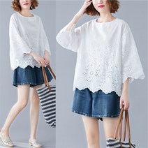 토파즈 WP0153 여자 여름 고퀄 린넨 마 쉬폰 면혼방 반팔 블라우스 티셔츠 남방 데일리룩