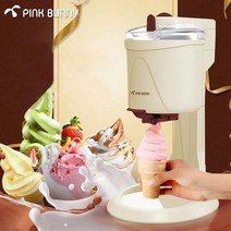 DIY 아이스크림 메이커 기계 반자동 1000ML 가정용 미니 과일 디저트 요구르트 콘, 01 라이트 옐로우_01 220V_03 AU