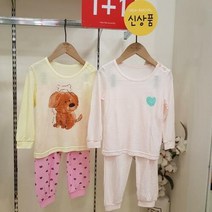 이랜드 [모이모이깜피](1+1패키지특가)모이모이깜피유니프랜드코지하트핑크+리틀퍼피 레이온9부_동아 강북점
