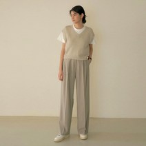 어반 코튼 레이어드 크롭 니트 베스트