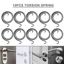 토션스프링 도어 핸들 용 10pcs 플랫 섹션 와이어 교체 레버 래치 내부 코일 수리 스핀들 잠금 리턴 비틀림, 10개, 01 10pcs