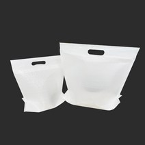 스탠드 손잡이 은박보냉팩100p 화이트 흰색 보냉팩 마카롱 아이스크림 반찬, 51x29+6밑20(대)100p