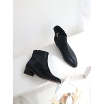 에즈아이슈 [성수수제화] 리얼 송치 앵클부츠 - 블랙