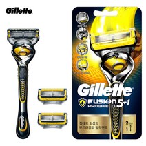 질레트 질렛트 퓨전 플렉스볼 플랙스볼 프로쉴드 매뉴얼 옐로우 면도기 날 면도날 P&G, 1개