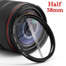 CPL 필터 KnightX 프리즘 49mm 52mm 55mm 58mm 62mm 67mm 72mm 77mm 분할 디옵터 변경 가능 번호 UV ND 전화 카메라 매크로 렌즈, [06] 58mm Half