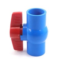 pvc이경엘보 pcs mm 블루 PVC 파이프 커넥터 관개 물 튜브 팔꿈치 티 엔드 캡 볼 밸브 수족관 물고기 피팅, [03] mm, [13] Ball Valve, 1개