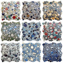 세라믹 자갈 돌 DIY 타일 30X30 미끄럼 방지 바닥 매트 발 마사지 화장실 온천 목욕탕 인테리어, 30X30 2개, 카키 DIY-002