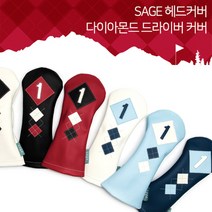 세이지골프 다이아몬드 드라이버 골프 헤드커버, 레드