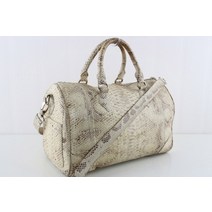 크림 베이지 리얼뱀피 투웨이 토트 크로스백 100뱀피