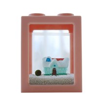 세남자바스켓 국산 마리모 키우기 4구 겨울왕국 DIY 블럭 세트-마리모(소), 피규어 민트하우스+흰색자갈80g