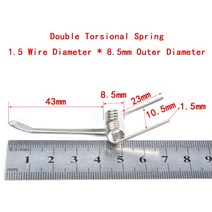 다기능 강철 이중 비틀림 스프링 2mm 와이어 직경 DIY 신제품 2 개, 02 2x14mm