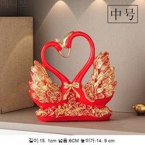 복록평안사과 장식품 신중식 거실 TV 술장 현관 희경 장식품 이사 새집 메이커, 붉은 백조