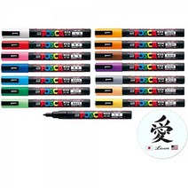 Uni posca 미쯔비시 유니포스카 마카 3M 15색 세트 8094
