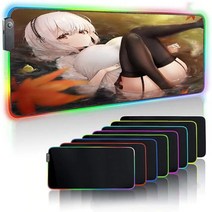 rgb 장패드 MRGLZY 마우스 패드 컴퓨터 테이블 게임 백라이트 애니메이션 데스크 매트, 05 350X900MM_01 Thickness 3MM