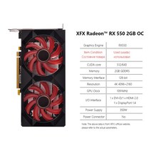 그래픽카드 2060 XFX Radeon RX 580 게임 그래픽 카드 데스크탑 컴퓨터 비디오 GPU RX550 RX560 RX470 RX570 RX590 8GB 4GB 2GB, 04 RX550 2GB 2Fan