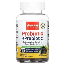 자로우 포뮬라 Jarrow Formulas Probiotic + Prebiotic Blackberry 2 Billion 50 Gummies, 5개