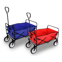 차박 카박 웨건 접이식 폴딩카트 인벤 수납 우유박스 수레 다용도캐리어 감성 세미캠핑 용품, 레드