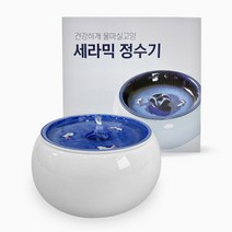[텐바이텐] 에코펫위드 고양이강아지정수기 강아지자동급수기 도자기재질 세라믹, 블루(blue)