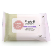 하늘선물 미니 물티슈, 20매, 1팩