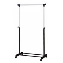 KT무역 1단 이동식행거, 블랙