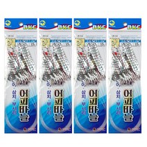 백경 홀로그램 어피바늘채비 우럭 광어 삼치낚시 BK-504 4세트, 1개