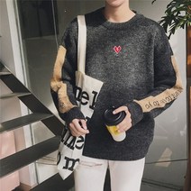 가바바 직수입 남성 니트 Heart 자수 색감좋아요 G3784