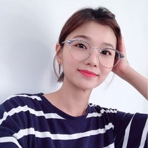 투명 하금테 블루라이트 차단 자외선 차단 남자 여자 시력보호 패션 하은테 반무테 안경테