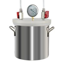 진공탈포기 원통 에폭시 수지 실리콘 석고 기포제거, 6L 배럴 20x20cm