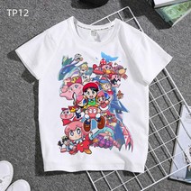 별의 커비 굿즈 상의 캐릭터 반팔티 남여아동 성인복 패밀리룩 70-4xl