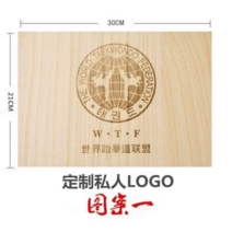 태권도 격파용 나무송판 시범 격파장 100매 1세트 깨기 판자 훈련 퍼포먼스, 태권도로고두께0.3cm100매
