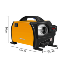 일체형 무시동 히터 12v24v220v 겸용 휴대용 캠핑난로 온풍기, 12V24V220V 블루 4구