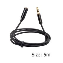 3.5mm 포트 오디오 헤드폰 연장 케이블 남성여성 Aux 어댑터 컴퓨터 자동차 이어폰 스피커용, [05] 5m